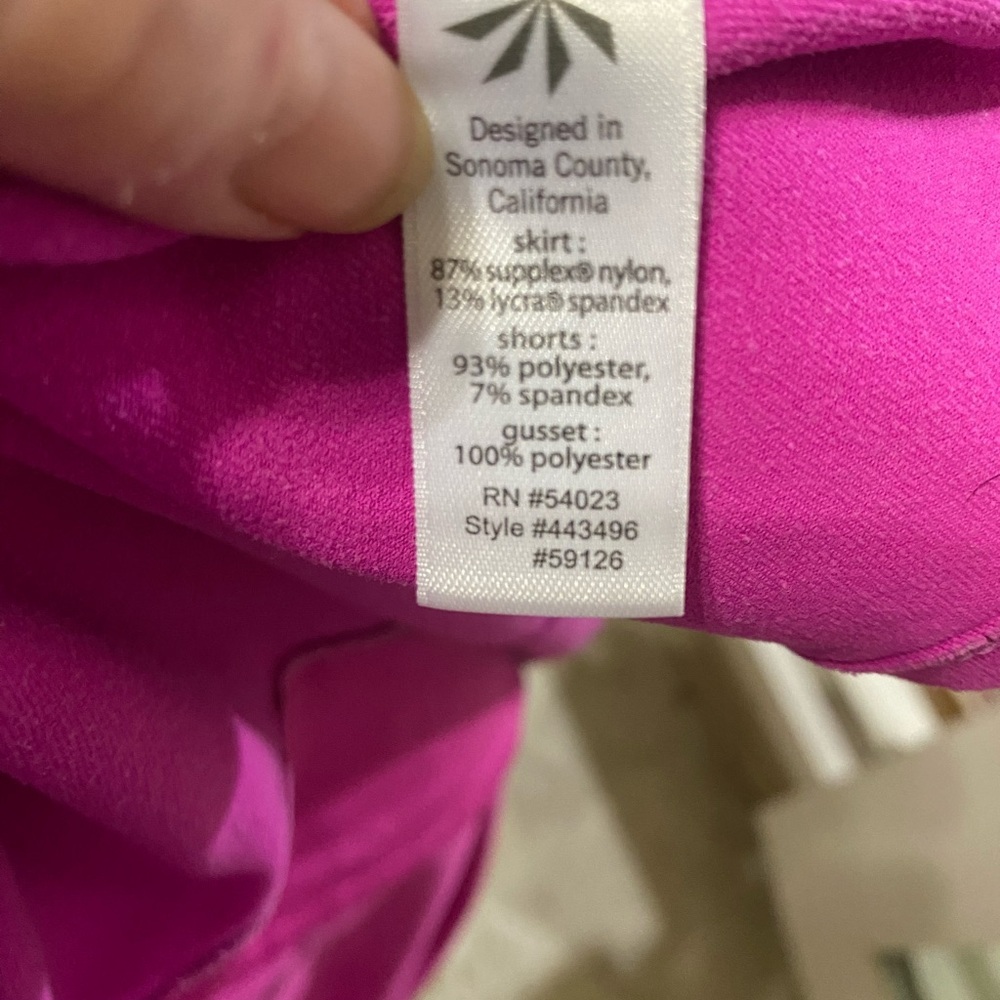 ATHLETA Pink Skort Built in shorts Athletic skirt tennis golf size large - Picture 2 of 13